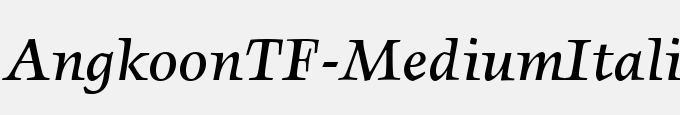 Angkoon TF-Medium Italic